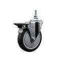 Service Caster 5 Inch Thermoplastic Rubber 38 Inch Threaded Stem Caster with Brake SCC-TS20S514-TPRB-PLB-381615